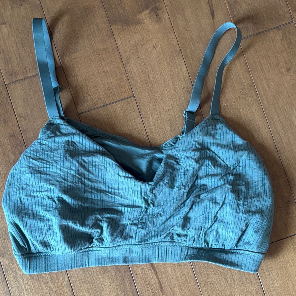 Aerie Teal Ribbed Bralette